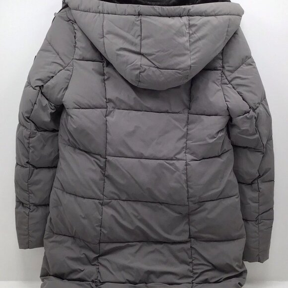 DKNY Women's Long Puffer Jacket Coat Lightweight (Gray, XX-Large) - Picture 3 of 3